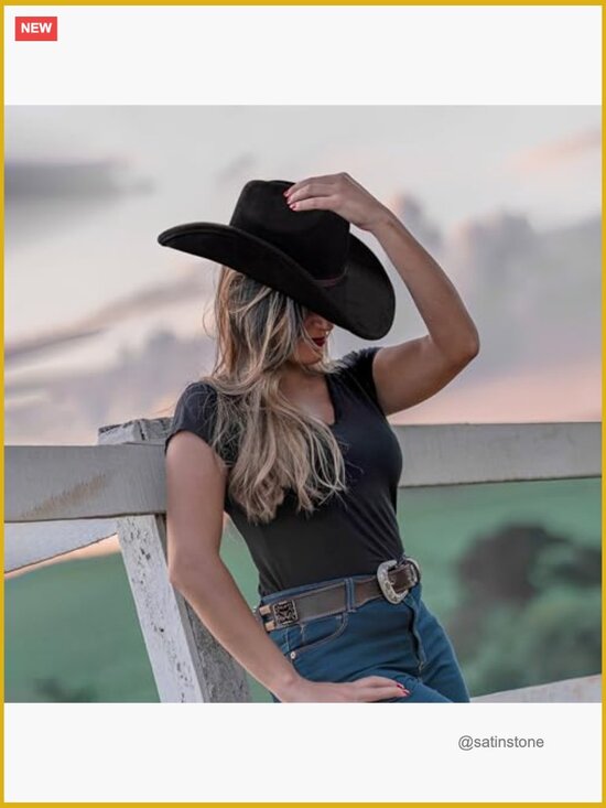 Felt Cowboy Hat - Shapeable Wide Brim Cattleman Western Hat